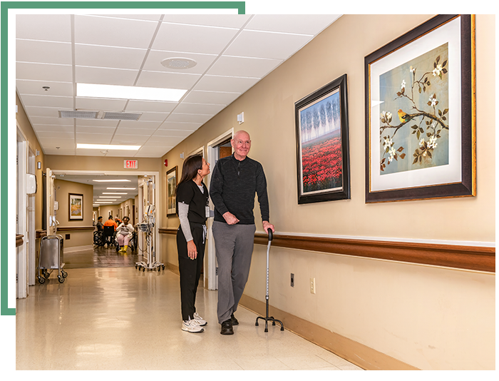 resident and caregiver